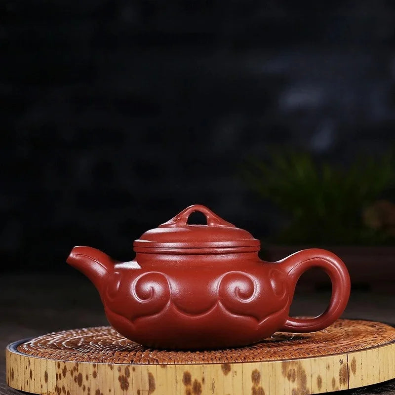180ml Ancient Yixing Purple Clay Teapots Handmade Ruyi Antique Pot Raw Ore Dahongpao Mud Kettle With Filter Zisha Tea Set Tea